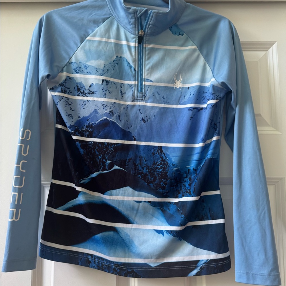 Spyder Light Blue Pullover with Logo